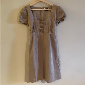 Puff sleeve corduroy dress